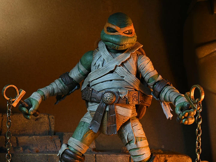 Deals 🎁 NECA Universal Monsters X Teenage Mutant Ninja Turtles Ultimate Michelangelo As The Mummy 🔥 3 NECA Universal Monsters X Teenage Mutant Ninja Turtles Ultimate Michelangelo As The Mummy