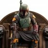 Diamond Select Toys The Mandalorian Premier Collection Boba Fett On Throne 1/7 Scale Statue