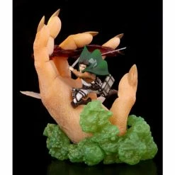 Kinetiquettes Attack On Titan Levi Ackerman Vs Beast Titan 1/10 Scale Diorama