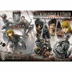 Prime 1 Studio Attack On Titan Ultimate Premium Masterline Eren, Mikasa & Armin 1/4 Scale Statue