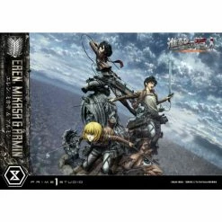 Prime 1 Studio Attack On Titan Ultimate Premium Masterline Eren, Mikasa & Armin 1/4 Scale Statue