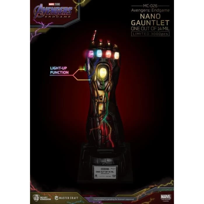 Best Sale 👍 Beast Kingdom Avengers: Endgame Master Craft MC-026 Nano Gauntlet Statue ⭐ 12 Beast Kingdom Avengers: Endgame Master Craft MC-026 Nano Gauntlet Statue