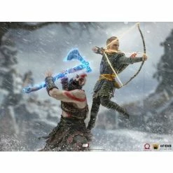 Iron Studios God Of War Battle Diorama Series Kratos & Atreus 1/10 Art Scale Statue