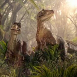 Iron Studios Jurassic Park Just The Two Raptors 1/10 Deluxe Art Scale Statue