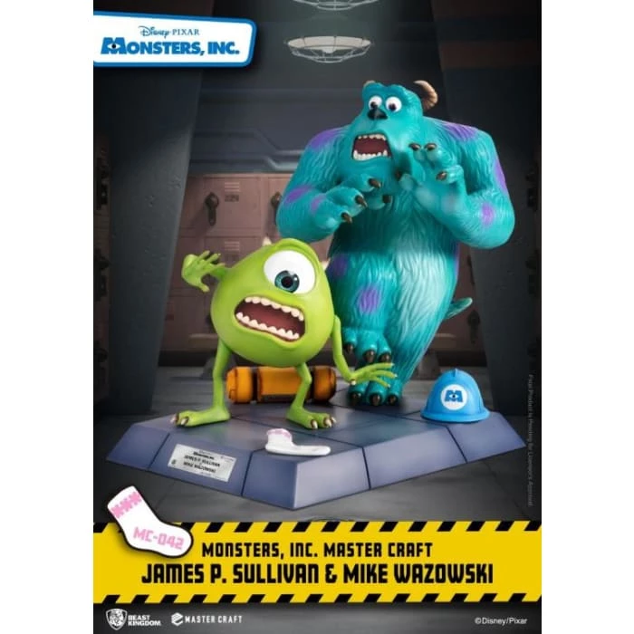 Hot Sale ⭐ Beast Kingdom Monsters Inc. Master Craft MC-042 James P. Sullivan & Mike Wazowski Statue 💯 5 Beast Kingdom Monsters Inc. Master Craft MC-042 James P. Sullivan & Mike Wazowski Statue