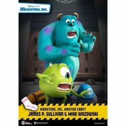 Hot Sale ⭐ Beast Kingdom Monsters Inc. Master Craft MC-042 James P. Sullivan & Mike Wazowski Statue 💯 18 Beast Kingdom Monsters Inc. Master Craft MC-042 James P. Sullivan & Mike Wazowski Statue