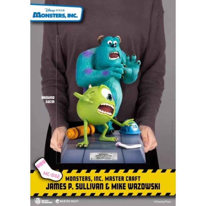 Hot Sale ⭐ Beast Kingdom Monsters Inc. Master Craft MC-042 James P. Sullivan & Mike Wazowski Statue 💯 11 Beast Kingdom Monsters Inc. Master Craft MC-042 James P. Sullivan & Mike Wazowski Statue