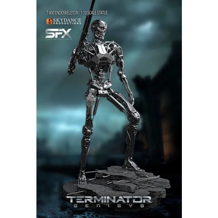 Hot Sale ❤️ Silver Fox Collectibles Terminator T-800 Endoskeleton 1/10 Scale Statue Movies / TV 🤩 16 Silver Fox Collectibles Terminator T-800 Endoskeleton 1/10 Scale Statue Movies / TV