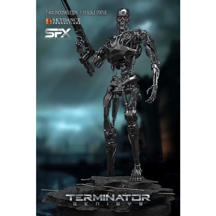Hot Sale ❤️ Silver Fox Collectibles Terminator T-800 Endoskeleton 1/10 Scale Statue Movies / TV 🤩 20 Silver Fox Collectibles Terminator T-800 Endoskeleton 1/10 Scale Statue Movies / TV