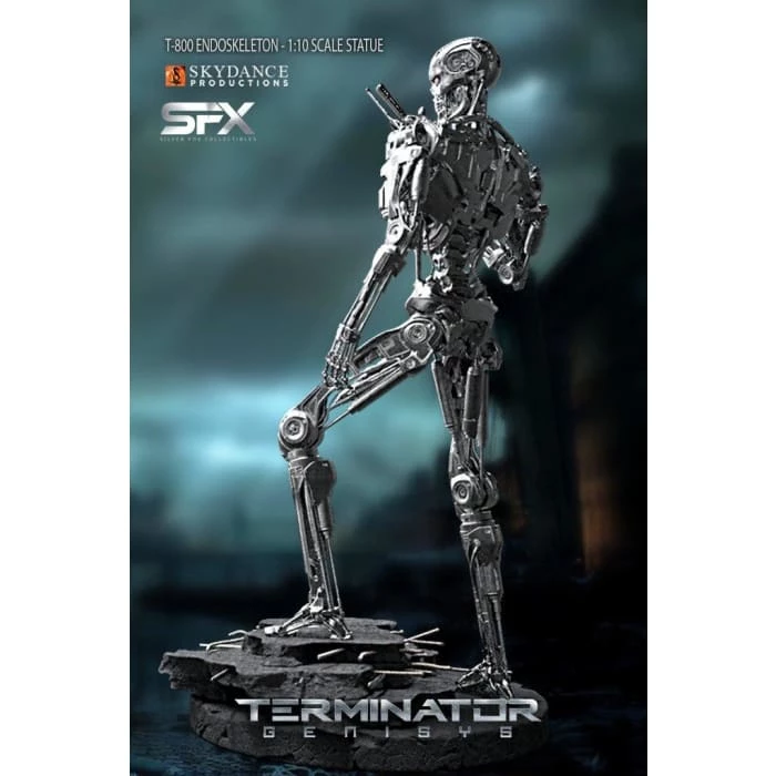 Hot Sale ❤️ Silver Fox Collectibles Terminator T-800 Endoskeleton 1/10 Scale Statue Movies / TV 🤩 11 Silver Fox Collectibles Terminator T-800 Endoskeleton 1/10 Scale Statue Movies / TV