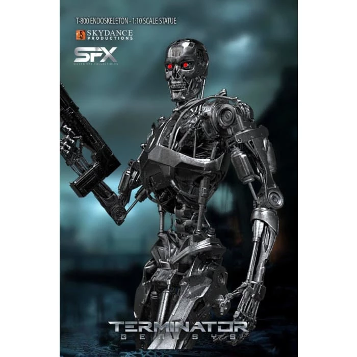 Hot Sale ❤️ Silver Fox Collectibles Terminator T-800 Endoskeleton 1/10 Scale Statue Movies / TV 🤩 18 Silver Fox Collectibles Terminator T-800 Endoskeleton 1/10 Scale Statue Movies / TV