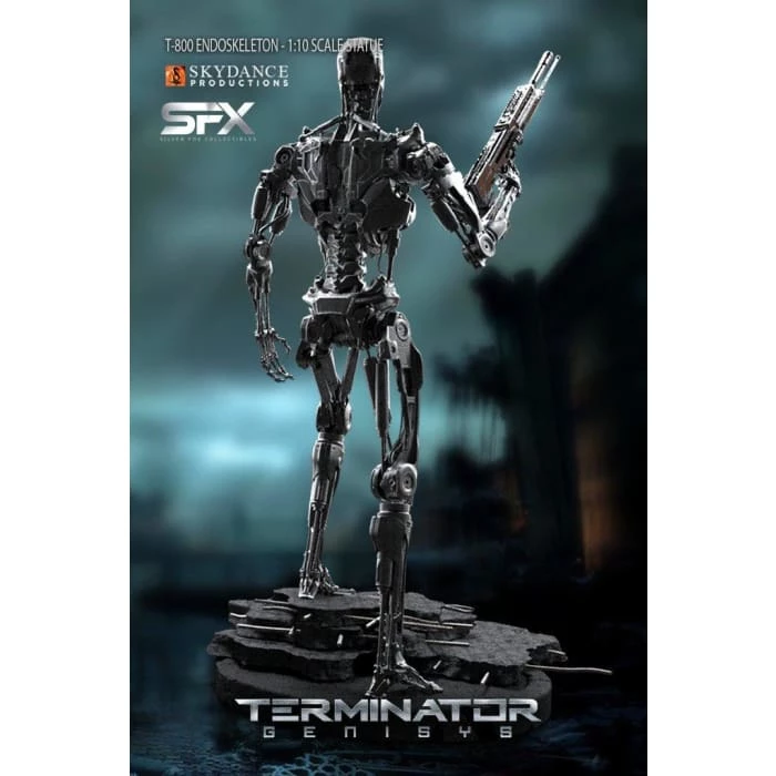 Hot Sale ❤️ Silver Fox Collectibles Terminator T-800 Endoskeleton 1/10 Scale Statue Movies / TV 🤩 13 Silver Fox Collectibles Terminator T-800 Endoskeleton 1/10 Scale Statue Movies / TV