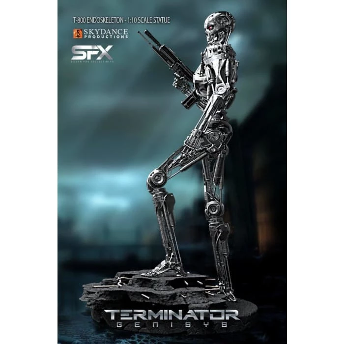 Hot Sale ❤️ Silver Fox Collectibles Terminator T-800 Endoskeleton 1/10 Scale Statue Movies / TV 🤩 10 Silver Fox Collectibles Terminator T-800 Endoskeleton 1/10 Scale Statue Movies / TV