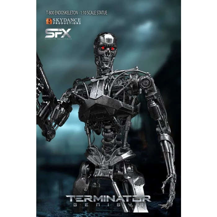 Hot Sale ❤️ Silver Fox Collectibles Terminator T-800 Endoskeleton 1/10 Scale Statue Movies / TV 🤩 6 Silver Fox Collectibles Terminator T-800 Endoskeleton 1/10 Scale Statue Movies / TV