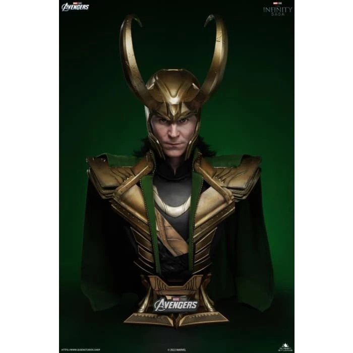 Flash Sale 🥰 Queen Studios Marvel The Avengers Loki (2.0) Life-Size Bust ❤️ 4 Queen Studios Marvel The Avengers Loki (2.0) Life-Size Bust