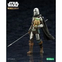 Kotobukiya The Mandalorian ArtFX+ The Mandalorian & Grogu With Beskar Staff Statue